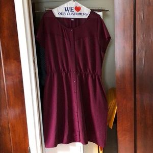 Magenta cap sleeve dress